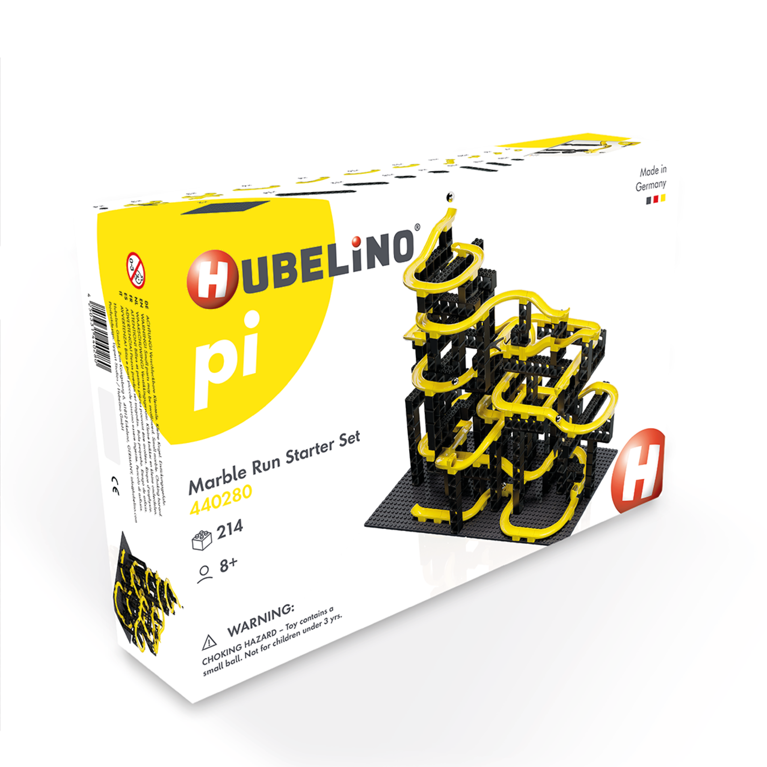 pi Marble Run Starter Set (214 pcs) - Hubelino