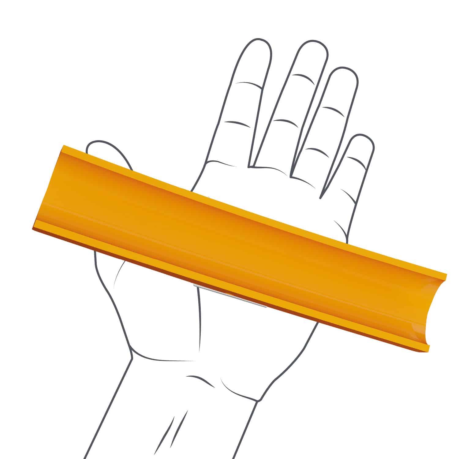 Hand mit Hubelino Kugelbahn Baustein